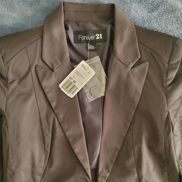 Forever 21 shiny suit set, dark gray, size 4 - Picture 2 of 7